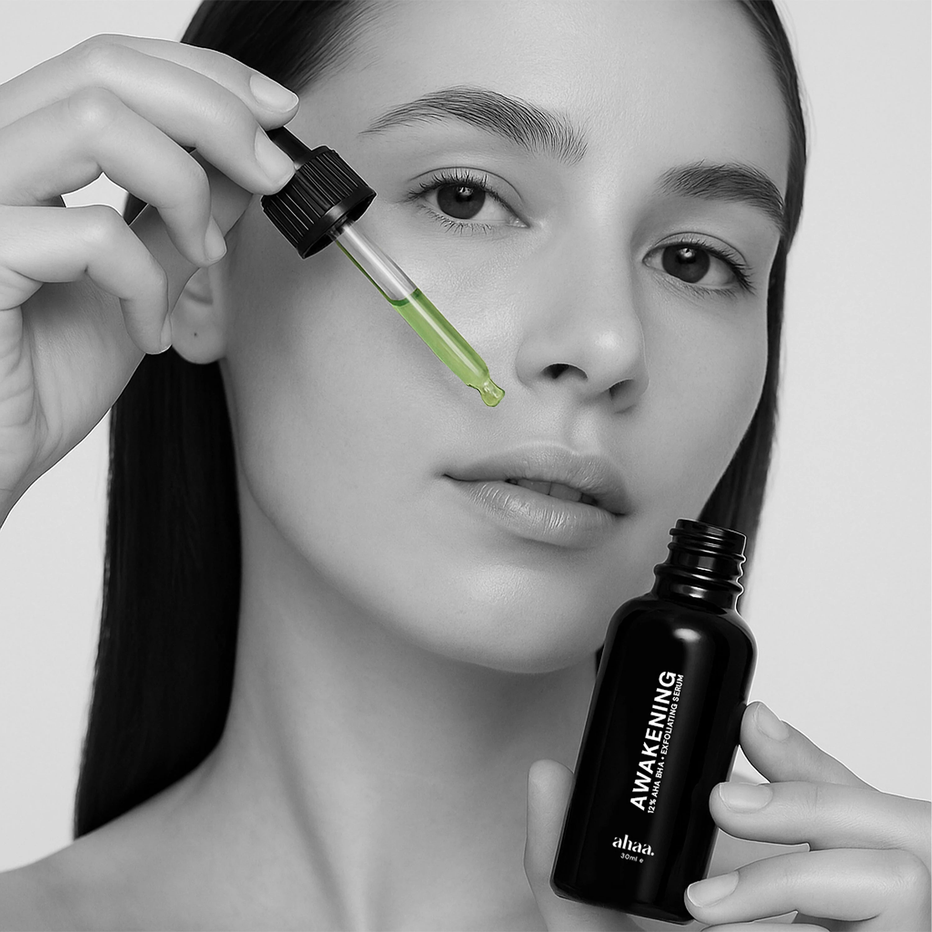 Smooth skin after exfoliating serum use by Ahaa